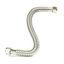 Inc 24" Corrugated Stainless Steel Flexible Water Line, 3/4" FIP X 3/4" FIP, Heater Connector, For Heaters, Softeners, Boilers, 24 Inch