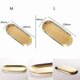 thumbnail image 3 of 2-Piece Gold Oval Trinket Tray Set, Stainless Steel Dish for Cosmetics, Tea, Fruit, and Towel Storage Plates, 3 of 5
