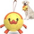 thumbnail image 1 of Balón de fútbol para perros QDAN Duck para cumpleaños de cachorros de tira y afloja, 1 of 7