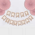 thumbnail image 2 of Inkdotpot Ready To Hang Happy Birthday Rustic Kraft Bunting Pre Strung Kids Birthday Decoration Bunting Banner Flags Party Supplies, 2 of 8