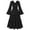 Black, variant on Renaissance Dress Women Pirate Peasant Tiered Flowy Long Dresses V Neck Bell Sleeve Vintage Victorian Costume