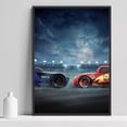thumbnail image 3 of Decorative Cars Duel Canvas poster for children's room girl or boy - Cars and Flash McQueen 12x15 inches Unframed, 3 of 4