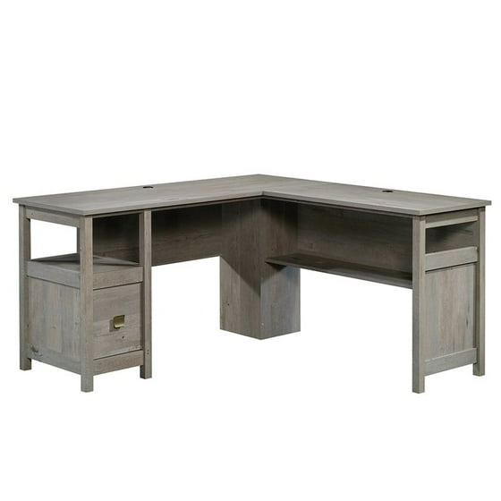 Sauder Cannery Bridge L Shaped Writing Desk In Mystic Oak
