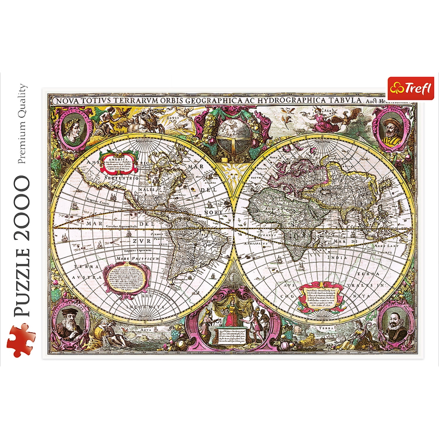2000 Piece Jigsaw Puzzles, New Land Puzzle, Earth Puzzle, Historical Puzzle, Old World Puzzle, Adult Puzzles, Trefl 27095