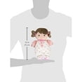 thumbnail image 3 of Baby Starters Plush Baby Doll with Rattle, Brunette Olivia, Pink, 9 inch, 3 of 4