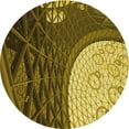 thumbnail image 1 of Ahgly Company Machine Washable Indoor Round Transitional Orange Gold Area Rugs, 5' Round, 1 of 7