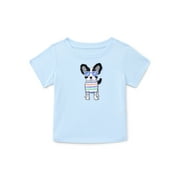 Baby Boy Chenille Detail Short Sleeve T-Shirt, Sizes 0-24 Months