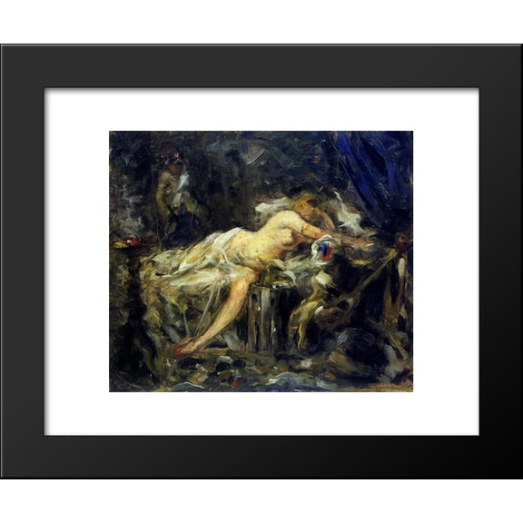 The Harem (Sketch) 20x24 Framed Art Print by Anton Azbe