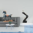 thumbnail image 2 of Figura de caballo,Figura de caballo Escultura animal coleccionable,Estatua de escalera,Estatua de escalera con libros para escalar,decoración artística,Escultura de escalera de libro,figura, 2 of 8