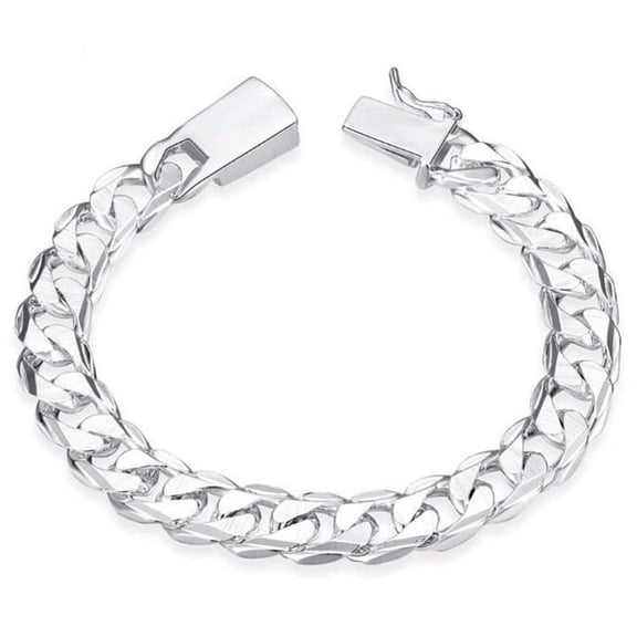 Chain Bracelet for Men Women  Sturdy Stainless Steel Curb Width Cuban Link Chain Bracelet Set for Men Women