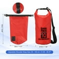 thumbnail image 2 of Uxcell Waterproof Dry Bag, Water Proof Bags with Whistle Red 10L, 2 of 7