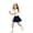 Navy, variant on Girls Athletic Pleated Skort with Liner & Pockets, High Waist Mini Skirt for Tennis Running Dance Back to School White 7-8 Years
