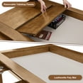 thumbnail image 6 of Avocahom Solid Wood Board Game Table for 4–6 with Removable Top, 54" x 31" Gaming Surface, Game Mat, 6 Cup Holders & Hobby Tray – Convertible Gaming and Dining Table for D&D , Card Game and Puzzle, 6 of 11