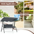 Demifill 3 Seat Outdoor Patio Canopy Swing with Adjustable Canopy
