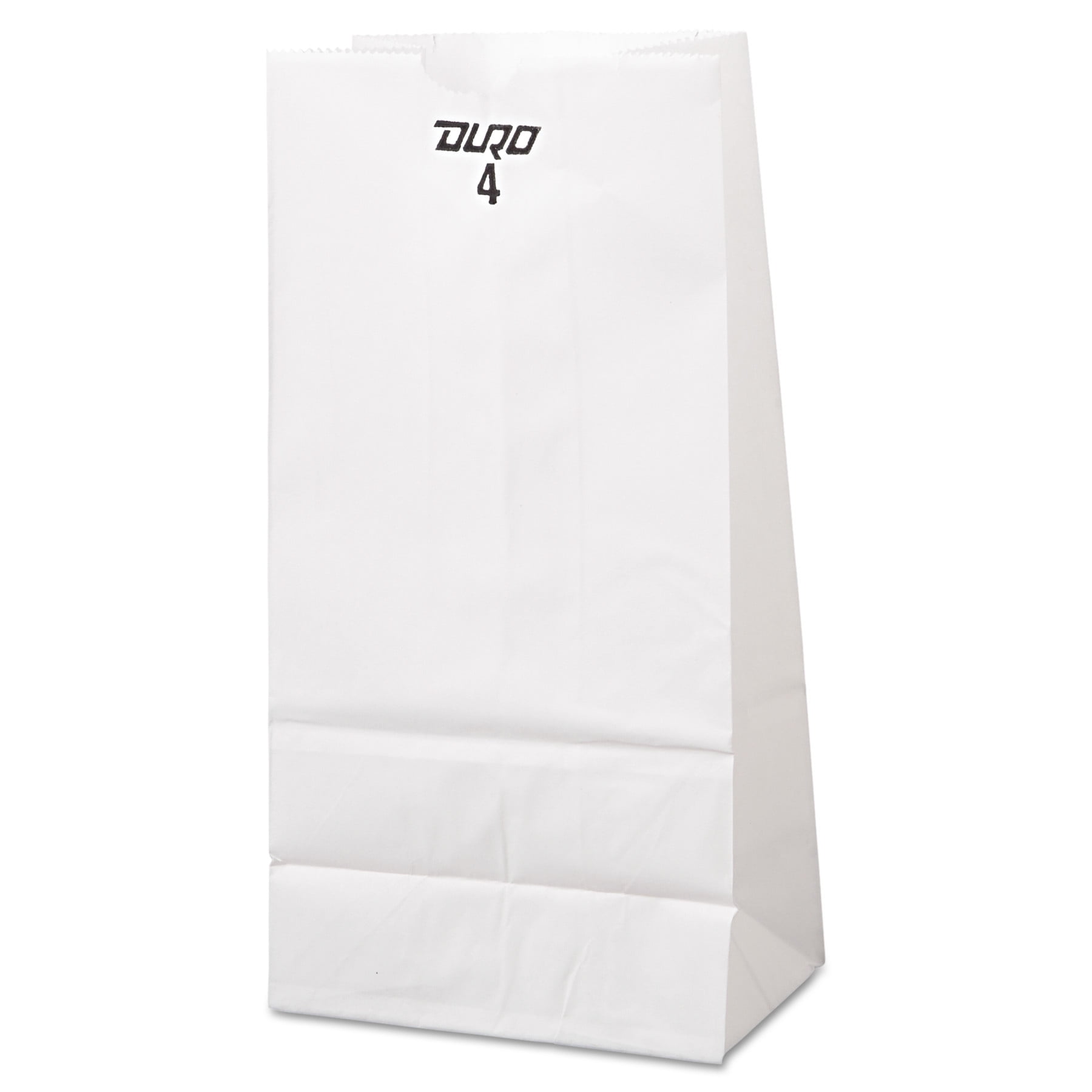 White Paper Bag 7 1/16" X 4 1/2" X 13 3/4" 100/Bundle Duro 12 lb 