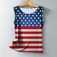thumbnail image 5 of SOOMLON Patriotic Summer Tank Tops for Women Distressed American Flag Shirts Crew Neck Independence Day Tops Sleeveless Business T-Shirt Personalized Tee Blouse Clothing, 5 of 5