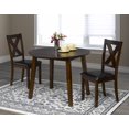 thumbnail image 1 of Brassex 3-Piece Dual Drop Leaf Kitchen Set, Espresso, 1 of 3