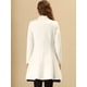thumbnail image 4 of Abrigo de invierno de manga larga acampanado con botonadura sencilla para mujer blanco XS, 4 of 7