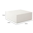 thumbnail image 6 of Benjara Viko Modern Square Coffee Table- White Wood Faux Concrete Finish- 39", 6 of 6