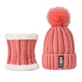 thumbnail image 2 of ruhuadgb Women Winter Outdoor Warm Knitted Hat Pompom Beanie Plush Cap Neckerchief Set, 2 of 8