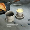 thumbnail image 5 of Butter Keeper Dish, French Ceramic Crock For Counter With Lid, Embossed Container, For Soft Butter, Home and Kitchen Decor, (Matte Speckled Grey), 5 of 7