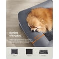 thumbnail image 4 of Feandrea Large Dog Bed, Orthopedic Dog Sofa, Memory Foam Dog Mat, Removable Cover, Waterproof, Machine Washable, Anti-Slip, Raised Edges, 30 x 19 x 7 Inches, Light Gray UPGW066G02, 4 of 9
