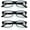 3 Black, variant on 3 Pairs Men Lightweight Rectangular Unisex Readers with Spring Hinge - Soft Matte Rubberized Reading Glasses - Spring Hinge