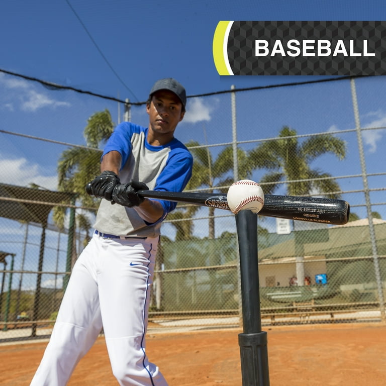 Athletic Works 3 Position Baseball Batting Tee - Height Adjusts from 25 in.  to 35 in. High - 17 in. Wide Base 