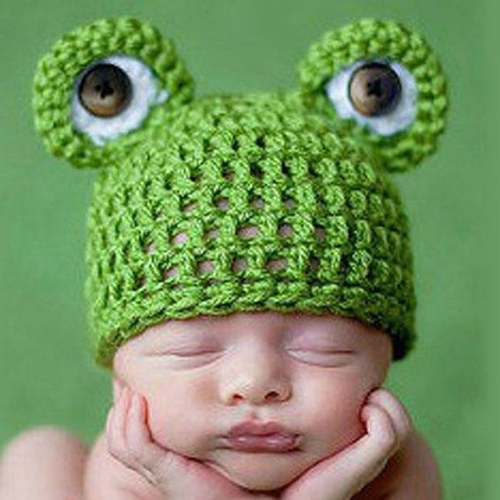 Bonnet Au Crochet Rose Pour Nouveau-né Fille 0-3 Mois - Laine, Accessoire Photo Neuf