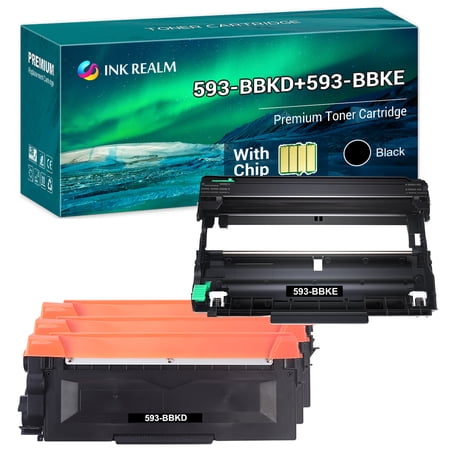 Ink realm Compatible Toner + Drum Unit Replacement for Dell 593-BBKD 593-BBKE (3 x 593-BBKD Toner + 1 x 593-BBKE Drum Unit) price history on PriceWatchPro