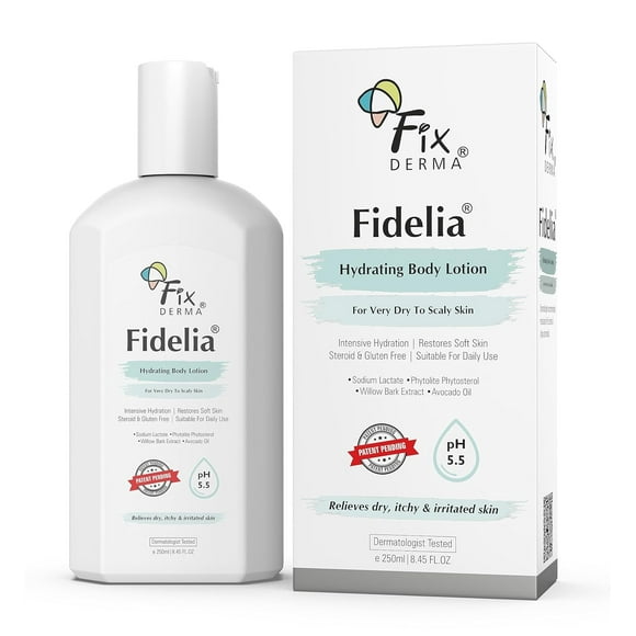 Fixderma Fidelia Hydrating Body Lotion | Moisturizer for face & Body | Body Lotion for Winter | Body Lotion for Women & Men | Body Lotion for Very dry to Scaly skin with Avocado oil - 250Ml