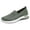 Army Green, variant on Women Orthopedic Walking Shoes Casual Comfortable Slip On Arch Support Flat Sneakers Soft Woven Breathable Shoes Gray 36