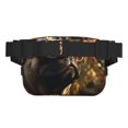 thumbnail image 3 of Balery Pug Wearing Sunglasses Flowers Mochila Cinturón para Mujeres y Hombres, Bolsa de Cintura Impermeable de Doble Capa con Correa, 3 of 9