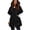 RYE-Black, variant on LWFFDAW Puffer Vest Women Hooded Full Zip Short Sleeve Vests Lightweight Loose Outerwear Quilted Vest with Zipper Pockets