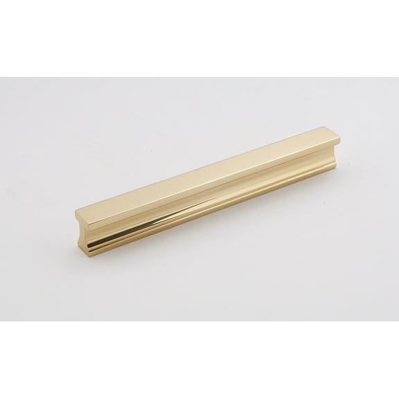 Alno A965-6 Linear Solid Brass 6" Center To Center Rectangular Flush Mount Cabinet Handle