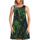 thumbnail image 1 of Balery Lush Foliage Green Plant Vestidos de verano para mujer con estampado: vestido holgado sin mangas, vestido playero informal y cómodo para días calurosos., 1 of 7