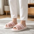 thumbnail image 6 of BERANMEY Open Toe Slippers for Womens Mens Cozy Women's Slippers Non-Slip Indoor Fuzzy Slip on Embroidered House Slippers for Bedroom & Living Room, 6 of 9