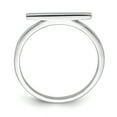 thumbnail image 2 of Sterling Silver White Rhodium-plated Polished Bar Ring Size 8, 2 of 6