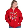 thumbnail image 3 of Funny Christmas Fa La La La Lazy Zip Up Hoodie Men's Women's Brisco Brands S, 3 of 6