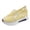 Yellow, variant on Platform Wedge Sneakers for Women Embroidery Distressed Breathable Shoes Walking Work Chunky Shoe with Arch Support White 6.5