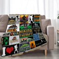 thumbnail image 4 of Couverture de Randonnée pour Garçons Hommes Filles Femmes Cadeaux de Randonneur Couverture Jetée de Camping Peluche Douillette Flanelle Molleton Ultra Douce Duveteuse Couvertures d'Extérieur 50"X40 Pouces, 4 of 6