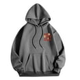 thumbnail image 4 of 2025 Cute Graphic Hoodies for Women Pullover Long Sleeve Sweatshirts Letter Floral Printed Hooded Fall Winter Tops,Dark Gray 1,2XL, 4 of 4