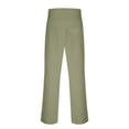 thumbnail image 7 of Nestiefly Mens Linen Casual Dress Pants Old Wide Leg Baggy Pleated Slacks Elastic Waist Work Vacation Trousers Army Green M, 7 of 7