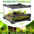 thumbnail image 4 of NEPTONION Mini Reptile Glass Terrarium 8"x8"x6" Durable Reptile Habitat Tank with Heat Resistant Aluminum Alloy Frame, Single Swinging Doors for no Jam by Sand and Other Debris, 4 of 6