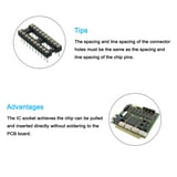 4pcs DIP IC Chip Socket Adapter Round Pin 20P 2.54mm Pitch IC Socket ...