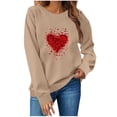 thumbnail image 2 of Inverlee Happy Valentine's Day Sweatshirt Women Cute Love Heart Graphic Sweatshirts Casual Pullover Sweater Tops Crewneck Dressy Casual Long Sleeve Tops for Women, 2 of 5