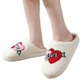 thumbnail image 5 of Wovix Ladies Fashion Winter Closed Toe Backless Flat Bottom Soft Slippers Lightweight Soft Daily Indoor Outdoor Shoes Red 39, 5 of 7