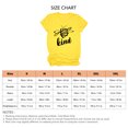 thumbnail image 3 of Camisa con estampado de letras de verano, cuello redondo, manga corta, camiseta holgada informal con letras a la moda para mujer, amarillo (letra negra) L, 3 of 3