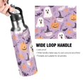thumbnail image 4 of Yayeee 20oz Double Wall Stainless Steel Water Bottle with Flip Straw, Purple Cute Halloween, 4 of 7