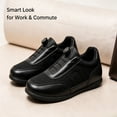 thumbnail image 6 of CHICVOMEY Men's Black Casual Walking Shoes Breathable Mesh Knob Quick Lace Up Sneakers Lightweight Comfortable Dress Shoes for Men Office Daily Outdoor Wear, 6 of 9